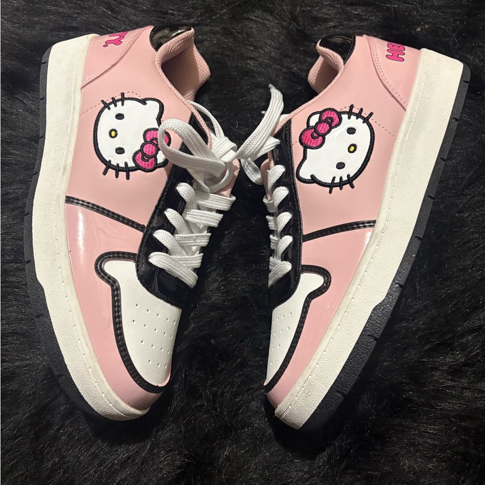 Hello Kitty Pink and Black Athletic Shoes - Picture 2 of 3